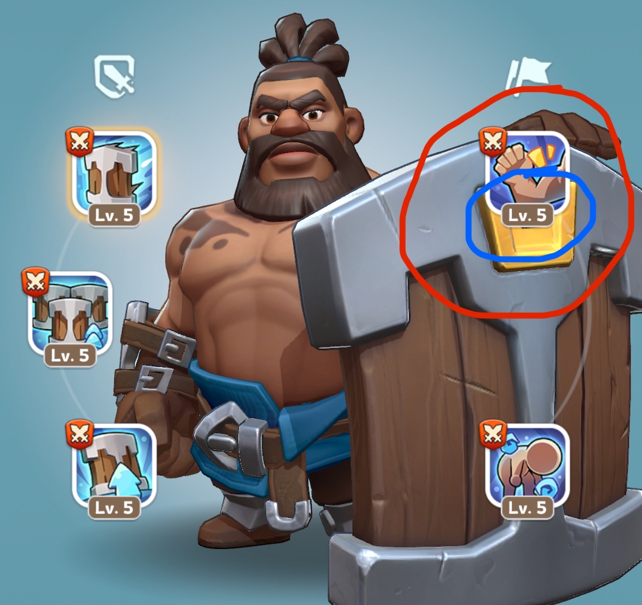 A joiner hero card with the top-right Expedition skill circled in the screenshot